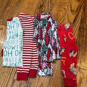 GAP Festive Red and Green Kids Pajama Set